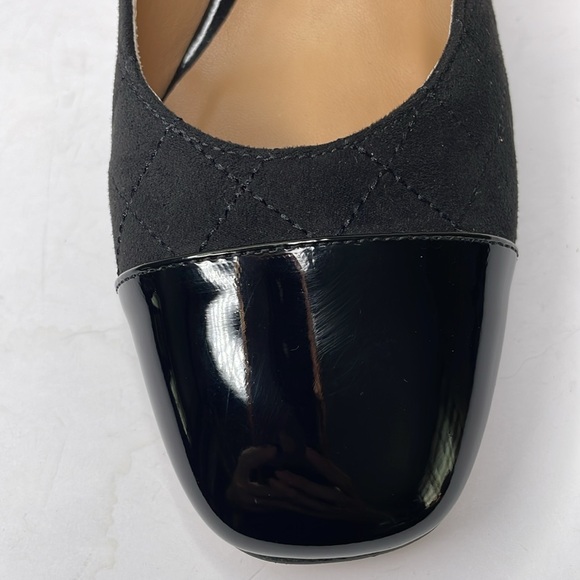 CAUNBEILY Mary Jane pumps Black Chunky Low Heel Ankle Strap Square Toe NWOT  8 - Picture 7 of 14